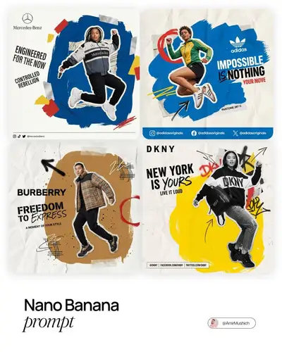 Bold Digital Collage Brand Campaign Poster