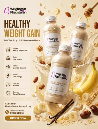 Premium Weight Gain Beverage Advertisement