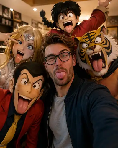 Fun Cartoon Selfie with Uploaded Photo
