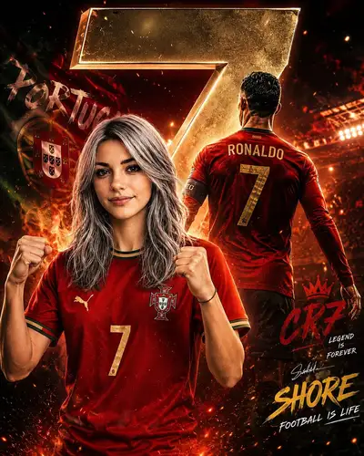 Cinematic Football Poster with Ronaldo