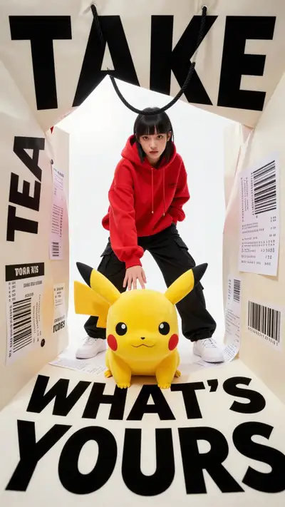 Pikachu Streetwear Editorial Poster