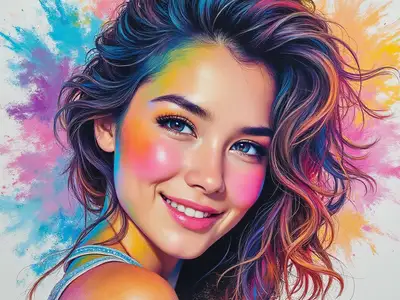 Colored Chalk Drawing Prompt