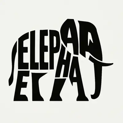 Elephant Typogram from ELEPHANT Letters