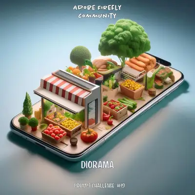 Diorama in smartphone proportional