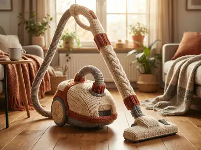 Hand-knitted chunky wool version of an everyday object