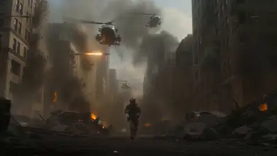 Hollywood Action Movie Destruction Scene