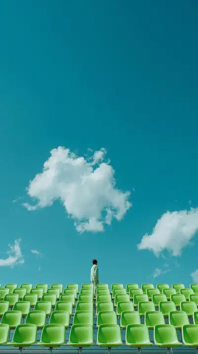 Minimalist Cinematic Stadium Photography