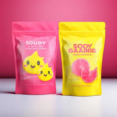 Sour Candy Packaging Design with Cute Characters