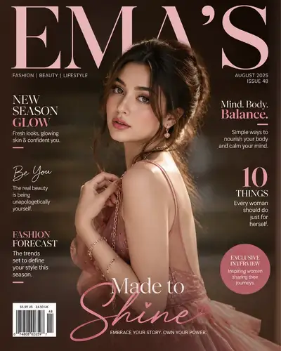 Glamorous Fashion Magazine Cover Portrait