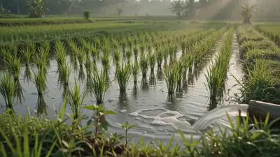 Filmreifer Morgenvideo-Prompt für Reisfelder