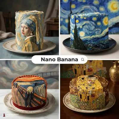 Cake Decorated to Recreate a Famous Painting