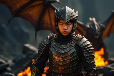 Dragon Rider in Volcanic Abyss