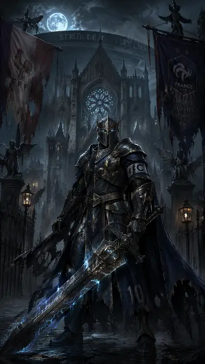 France captain as Bloodborne cathedral knight