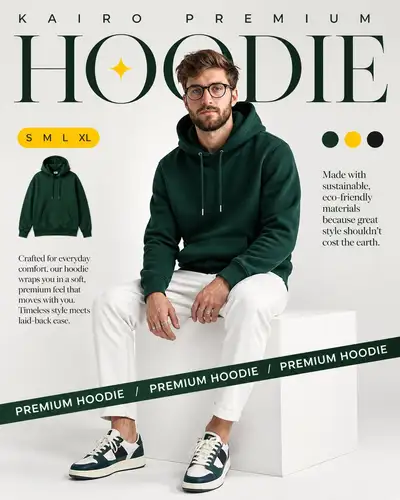 Premium Hoodie Fashion Ad Prompt