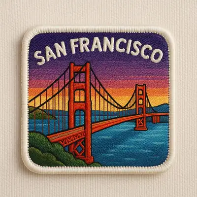 Embroidered Patch with National Colors