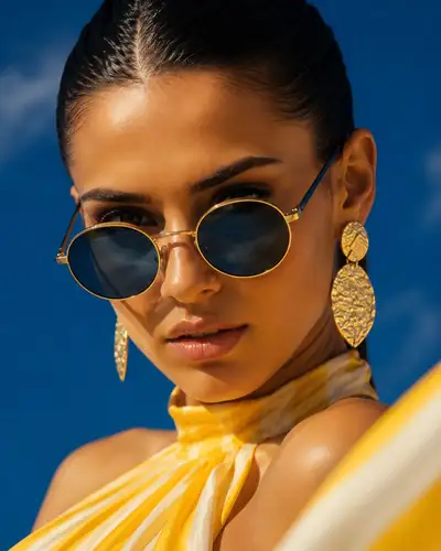 Desert wind fashion editorial shot prompt