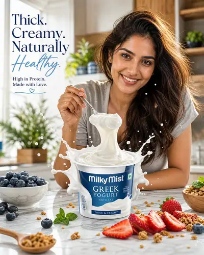 Cinematic Greek Yogurt Ad Prompt