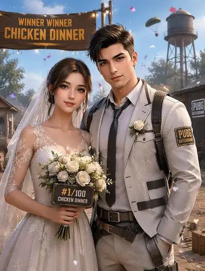 PUBG Style Character Marriage Photo Concept