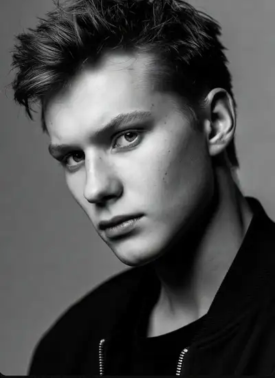 Black and White Male Model Portrait