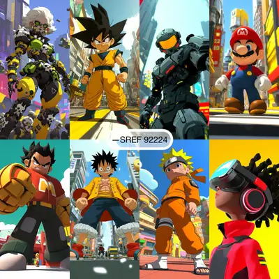 Midjourney Niji 6 Gaming Aesthetics SREF 92224
