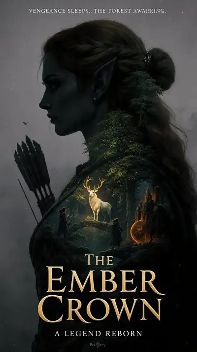 A Coroa de Brasa: Pôster de Filme de Fantasia Sombria