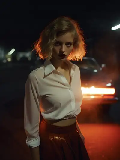 Midjourney Neon Suburban Gothic Portrait