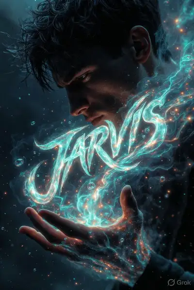Cinematic Portrait with Glowing Name Energy