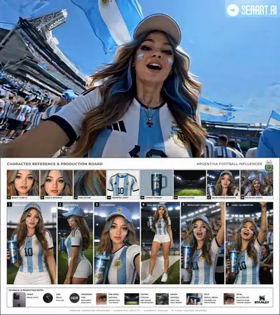 Fussballfan-Vlog fangt das Tor bei einem Argentinien-Spiel ein