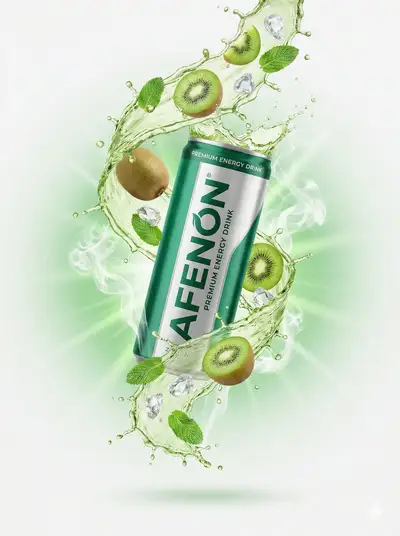 Premium Energy Drink Commercial Product Photography Prompt