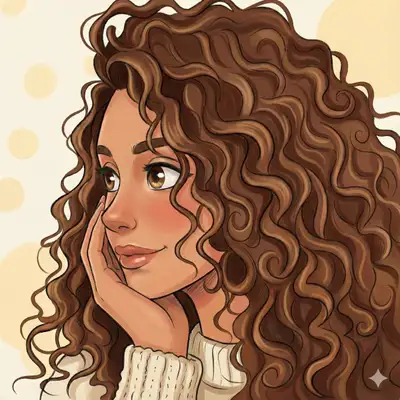 Cozy Cel-Shaded Portrait of a Young Woman