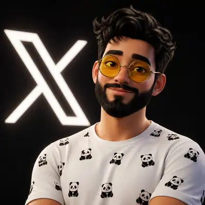 3D Stylized Cartoon Avatar with Panda Tee