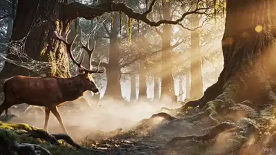 Mystical Forest Dawn Cinematic Video Prompt