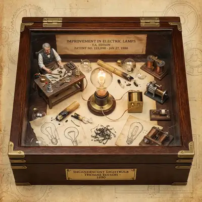 Plantilla de vitrina de taller de inventor