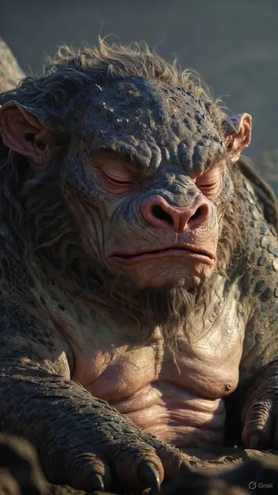 Hyper-Realistic Mythological Hybrid Creature Portrait