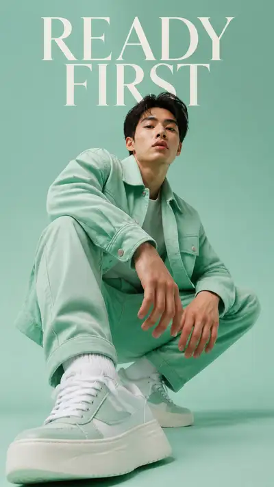 Editorial campaign portrait titled Ready First