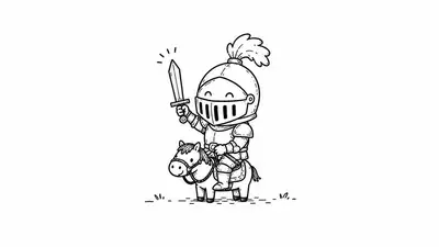 Minimal hand-drawn doodle sketch of any subject