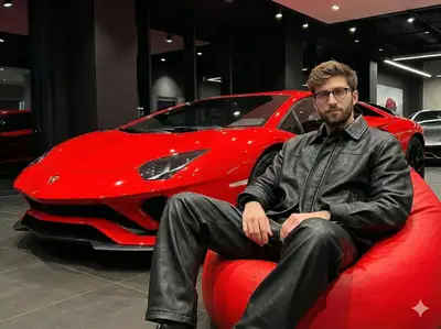 Portrait de supercar de luxe en showroom Nano Banana Pro