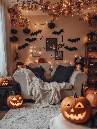Salon d'Halloween cosy - Photo éditoriale