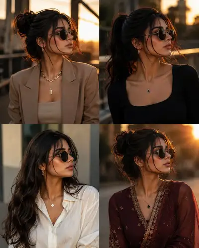 Cinematic Fashion Portrait Collage