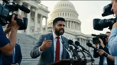 Cinematic Scene Prompt: Senator at Podium