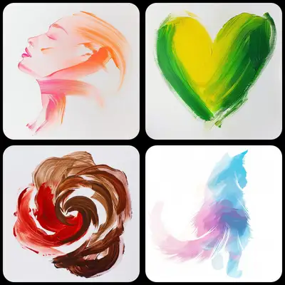 Gradient Brushstrokes Prompt Template
