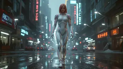 Change Perspective of Futuristic Character Image