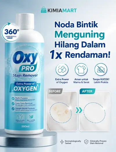 Oxy Pro stain remover before and after ad