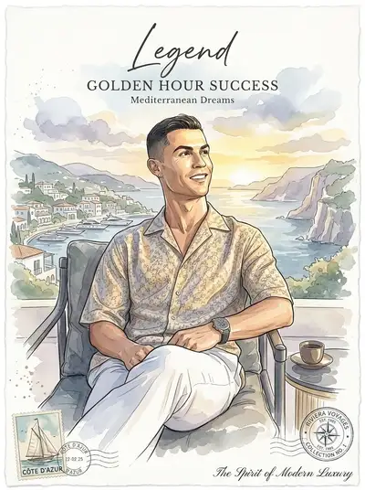 Minimalist Vintage Watercolor Portrait Poster