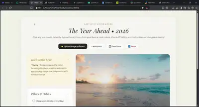 Eine interaktive Vision- und Moodboard-App als Einzeldatei bauen
