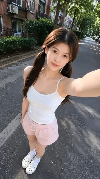Summer Street Smartphone Selfie Prompt