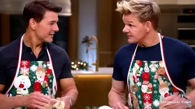 Tom Cruise and Gordon Ramsay Christmas Cookie Baking