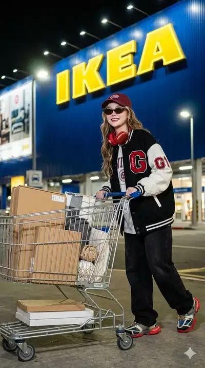 Cinematic IKEA Night Shopping Scene