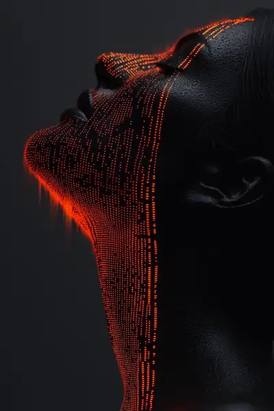 Binary Void Distortion Portrait