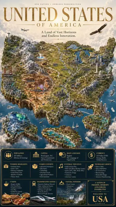 Ultra-Detailed Cinematic Country Travel Poster
